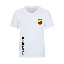Футболка Abarth Scorpion мужская с принтом логотипа, летняя Модная брендовая футболка с машинками, хлопковая высококачественная одежда, повседневная футболка с коротким рукавом 2024 - купить недорого