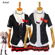 Game Danganronpa Cosplay Costume Junko Enoshima Full Set School Uniforms Top Shirt+Skirts+Tie+Coat+Accessories Outfits Wigs 2024 - buy cheap