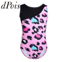 Girls Gymnastics Leotard Leopard Printed Ballet Leotard for Girl Gymnastics Bodysuit Kids Dance Wear Sleeveless Jumpsuit 2024 - buy cheap