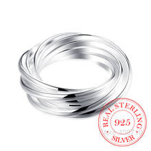 100% 925 prata esterlina jóias do vintage étnico 9 círculo anéis de prata para mulheres moda masculina anel de prata bijoux 2024 - compre barato