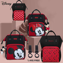 Disney Minnie Mickey Diaper Bag Baternity Baby Multifunctional Stroller Nappy Bag Travel Backpack For Mom USB Charging Large New 2024 - buy cheap