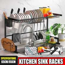 65cm/85cm 201 Stainless Steel Dish Drying Draining Rack Kitchen Storage Rack Nonslip Holder Draining Shelf Storage Organizer 2024 - buy cheap