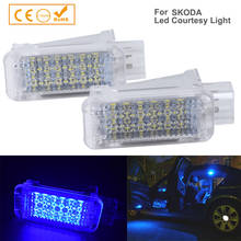 2pcs LED Interior Lighting Footwell Boot Door Light Courtesy Trunk Lamps For Skoda Octavia 1Z 5E Superb Yeti Rapid Fabia Scala 2024 - buy cheap