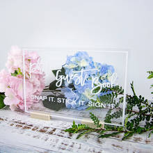 Photo Guest Book Table Sign Acrylic Wedding Sign Calligraphy Clear Wedding Table Sign Sign in Polaroid Guestbook Sign Photobook 2024 - buy cheap