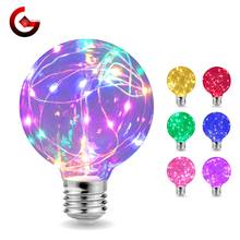 LED Edison String Light Bulb E27 110V 220V G95 Colorful RGB Lighting Copper Wire Bulb Home Decor Holiday Night Light Lamp 2024 - buy cheap