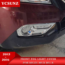 Abs frente nevoeiro luz capa acessórios do carro para isuzu mu-x 2013 2014 2015 2016 chrome nevoeiro lâmpada cobre para isuzu mux 2014 2024 - compre barato