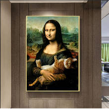 Pintura de diamante 5d Diy, punto de cruz, Mona Lisa, Gato de amor, kit de mosaico de diamantes cuadrados completos, bordado de diamantes, decoración artística de pared 2024 - compra barato