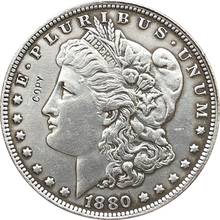 Cópia de moedas do dólar morgan eua 1880-cc 2024 - compre barato