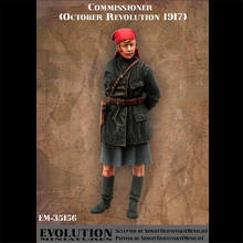 Figura de resina a escala 1/35, Kit de modelos de ensamblaje de soldado, Oficial femenino, juguete autoensamblado incoloro No.298 2024 - compra barato