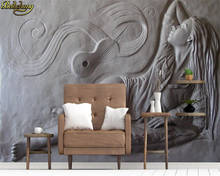 Beibehang-mural de papel de pared personalizado, papel tapiz 3D con relieve estéreo, belleza, música, fondo, pintura de pared 2024 - compra barato
