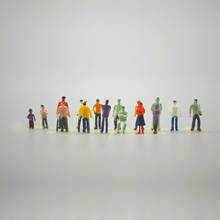 Figuras de modelo de personas de 1:75 pulgadas, pasajeros pintados a escala, arquitectura de pasajeros, diseño de construcción, Kits Diorama 2024 - compra barato