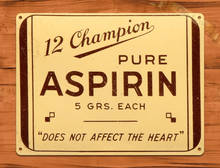 Sinal de lata "aspirina pura" ad medicine poster decoração da parede do vintage 2024 - compre barato