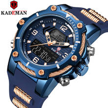 KADEMAN-relojes deportivos para hombre, pulsera de cuarzo Digital con esfera grande, estilo militar, informal, Masculino 2024 - compra barato