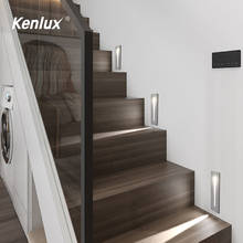 Kenlux 3W Recessed Led Stair Light AC85-265V Indoor Corner Wall lights Step Decoration Lamp Hallway staircase Sconce light step 2024 - buy cheap
