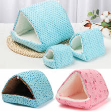 4Size Small Hamster House Guinea Pig Nest Warm Mat Nest Small Animal Sleeping Bed Soft Plush Hamster House Cave Pets Supplies 2024 - buy cheap