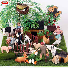 Oenux-bonecos educacionais, figuras de ação, animais de agricultor, decoração em pvc, brinquedos educativos, diy 2024 - compre barato