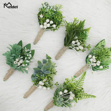 Meldel bracelete boutique floral, bracelete com folhas de eucalipto feminino para casamento 2024 - compre barato