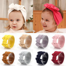 Newborn Toddler Kids Baby Girls Solid Bow Turban Headband Headwear Accessories 2024 - buy cheap