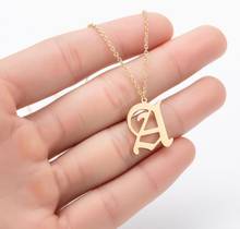 Oly2u Stainless Steel Gold Color Chain Special Designed Initials Necklace A/B/C/D/E/F Custom Letter Necklace for Women 2024 - buy cheap
