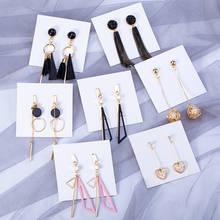 X&P Korean Statement Hanging Dangle Drop Earrings for Women 2020 Fashion Jewelry Vintage Geometric Rhinestone Gold Earring 2024 - buy cheap