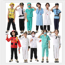Kid Profession Cosplay Multi Career Doctor Judge Vet Pilot Fireman Halloween Children Performan Costume Carnival Police Costumes 2024 - buy cheap