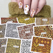 New Nail Art Design Decal Colorful Leopard Tiger Pattern Sliders Water Transfer Sticker Female Trendy Nail Watermark Decoration 2024 - buy cheap