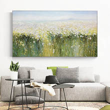 Melhor flor artesanal pintura a óleo sobre tela artesanal moderna arte da parede flor imagem para sala de estar pintura parede cuadros decoração 2024 - compre barato