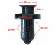 50Pcs Diameter 10mm Black Plastic Rivets Clips Auto Vehicle Car Bumper Clips Retainer Fastener Rivet Door Panel Fender Liner 2024 - buy cheap