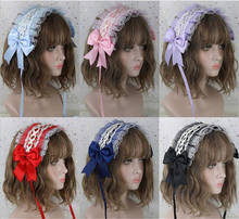 sweet  Lolita Girl Headband Lace Bowknot Headwear Cosplay Princess Hair band Hairpin Hair Accessories  B1050 2024 - buy cheap