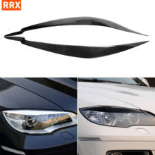 Cubierta de fibra de carbono para faros delanteros de coche, pegatinas para párpados, cejas, embellecedor, para BMW E71 X6 X6M 2008-2014 2024 - compra barato