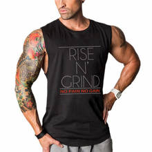 Running Vest Men New Brand Bodybuilding Stringer Tank Top Men Fitness Singlets Gym Clothing Sports Sleeveless T Shirt 2024 - buy cheap