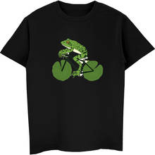 Funny Frog Riding T Shirt Casual T-Shirt Mens Fashion Cotton Short Sleeve Shirt Cool Tees Tops Harajuku Streetwear 2024 - buy cheap