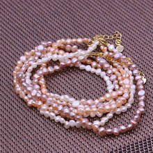 Natural Freshwater Baroque Pearl Choker Necklace Irregular Pearls Jewelry Wedding Copper Clasp Chain Necklaces Gift for Women 2024 - buy cheap