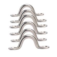 Pack of 6 Stainless Steel Bimini Boat Top PAD EYE , Eye Straps, Tie Down, Kayak Deck Loops, Tie Down Anchor Point, footman's loo 2024 - buy cheap