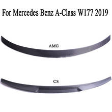 Aerofólio traseiro em fibra de carbono para carro, somente para mercedes benz a class w177 2019 amg style sedan 2024 - compre barato