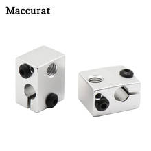 Maccurat 2pcs 3D Printer Aluminium Heat Block V6 J-head RepRap MK7 or MK8 kossel and Prusa i3 Extruder 20*16*12 2024 - buy cheap