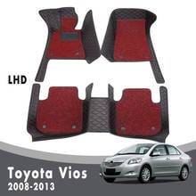 Alfombrillas de doble capa para coche Toyota Vios, accesorios interiores personalizados, 2013, 2012, 2011, 2010, 2009, 2008 2024 - compra barato