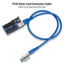 PCIE Riser Card Adapter PCIE X1 To Dual Port PCI E X4 Extender Card PCI Express USB 3.0 Raiser Expansion Cable For Computer 2024 - buy cheap