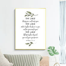 Verse Poster Prints The Lord Bless You and Keep You Christian Scripture Wall Art Canvas Painting Picture for Home Decor 2024 - buy cheap