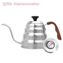 1L/1.2L Stainless Steel Coffee Drip Gooseneck Tea Pot Kettle Tea Maker Coffee Bottle Kettle Kitchen Accessories With Thermometer 2024 - buy cheap