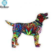 SLIVERYSEA10*12.3CM Funny Labrador Logo Rainbow Graffiti Car Sticker and Decal PVC 2024 - buy cheap