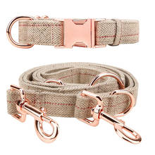Adjustable Pet Collar Leash Set Nylon Soft Cotton Pet Collar Leash For Medium Large Dogs Dog accessories 2024 - buy cheap