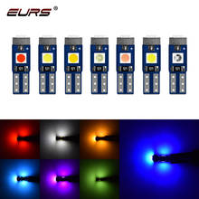 Luzes de led t5 w3w w1.2w, lâmpadas de aquecimento do painel de auto carro, lâmpadas indicadoras de cunha de luz, lâmpada de instrumento, lâmpadas de sinal 12v, com 10 peças 2024 - compre barato