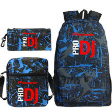 Mochila pioneer pro dj 3 pçs, masculino, feminino, de lona, adolescentes, meninos, meninas, mochila escolar, mochila de viagem 2024 - compre barato