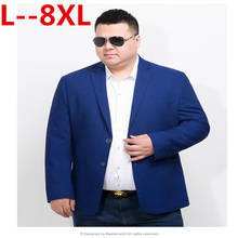 Размера плюс 10XL 8XL 6XL 5XL блейзер мужской повседневный однотонный хлопковый Мужской Блейзер Куртка Мужской классический мужской костюм куртки пальто 2024 - купить недорого