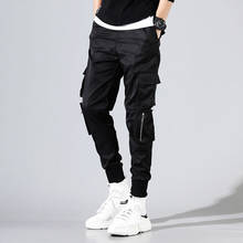 2020 Fashion Hip Hop Mens Cargo Pants Streetwear Overalls Men Joggers Trend Formal Casual Pants Man Punk Streetwear Pants Black 2024 - buy cheap