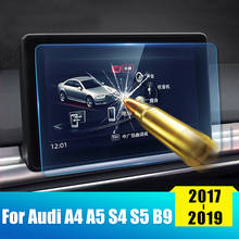Для Audi A4 B9 A5 S4 S5 Q5 2017 2018 2019 2020 Закаленное стекло Защитная пленка для экрана навигации автомобиля ЖК-стикер аксессуары 2024 - купить недорого