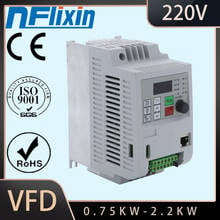 Convertidor de frecuencia VFD NFlixin, inversor de controlador 1.5kw/2.2kw/4KW, entrada unidireccional de 220v y salida trifásica, velocidad del Motor 2024 - compra barato