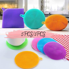 Silicone Cleaning Brushes Soft Silicone Scouring Pad Washing Sponge Dish Bowl Pot Cleaner Washing Tool Kitchen Accessories 2024 - buy cheap