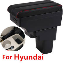 Para hyundai accent rb solaris caixa de apoio de braço loja central caixa de armazenamento de conteúdo com produtos de interface usb 2011-2016 2024 - compre barato